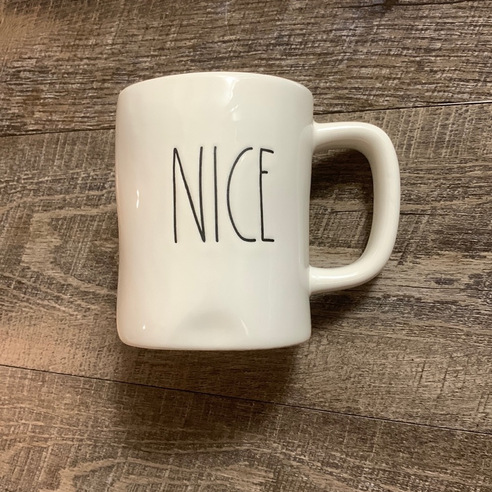 Rae Dunn coffee mug “nice”